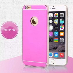 iPhone 6s 6 Slim Aluminum Hybrid Case (Hot Pink)